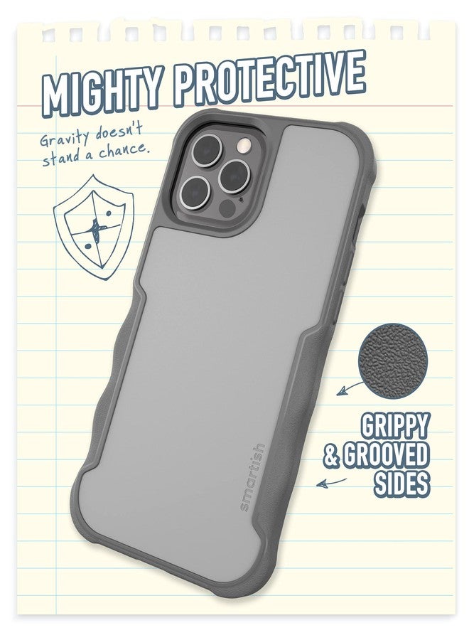 Smartish iPhone 12 Pro Max Armor Case - Gripzilla [Rugged + Protective] Slim Tough Grip Cover - Gray Area - Image 3